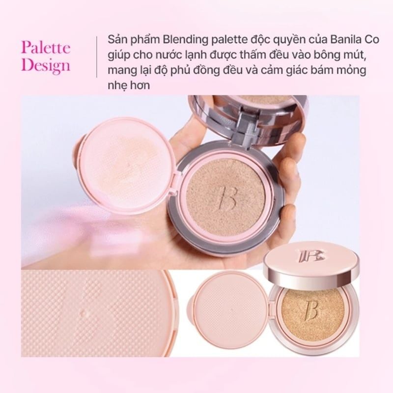 Phấn Nước Mỏng Mịn Căng Bóng Banila Co Essence Skin Pink Cushion SPF50+ PA+++ 12g