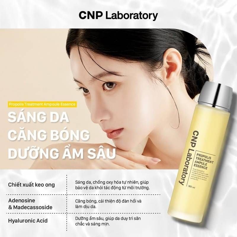 Nước Dưỡng Keo Ong Cấp Ẩm, Hỗ Trợ Phục Hồi Da CNP Propolis Treatment Ampule Essence 150ml