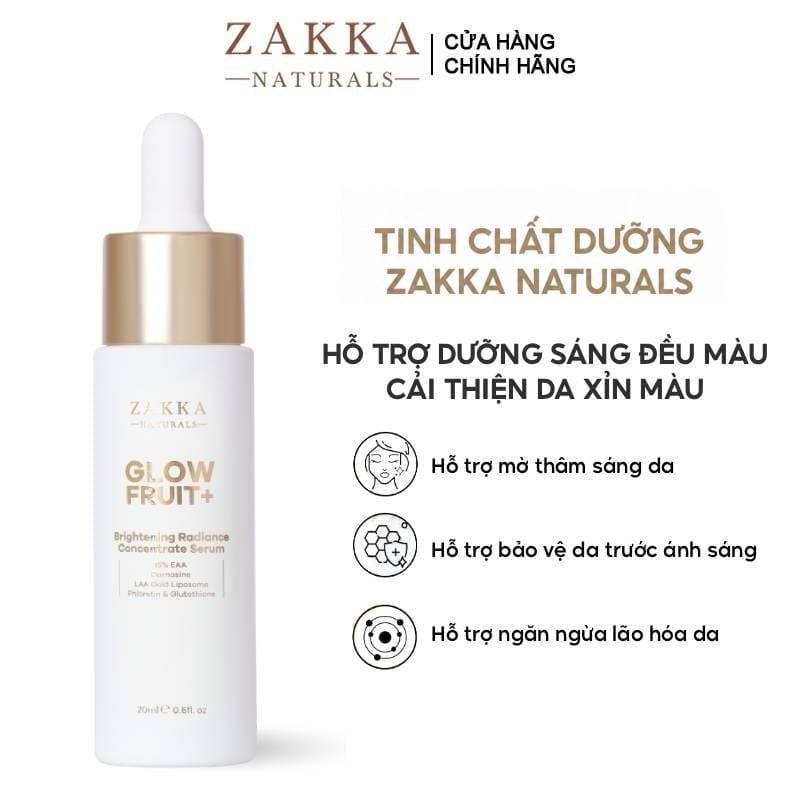 Serum Vitamin C Hỗ Trợ Dưỡng Sáng, Đều Màu Da Zakka Naturals GlowFruit+ Brightening Radiance Concentrate Serum 20ml