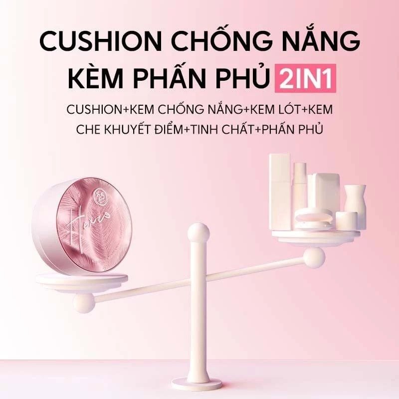 Phấn Nước Hexze Hỗ Trợ Chống Nắng Kèm Phấn Phủ 2in1 Long Lasting Sunscreen Double Cushion Foundation Natural SPF25 Pa+++ 13g + 6.5g