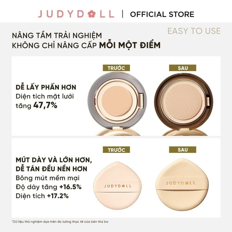 (Ver 2.0) Phấn Nước Judydoll Kiềm Dầu, Che Phủ Tốt Long Wearing Cushion 14g