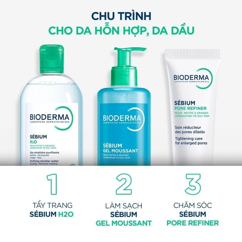 Kem Dưỡng Bioderma Thu Nhỏ Lỗ Chân Lông, Kiểm Soát Dầu Sebium Pore Refiner 30ml