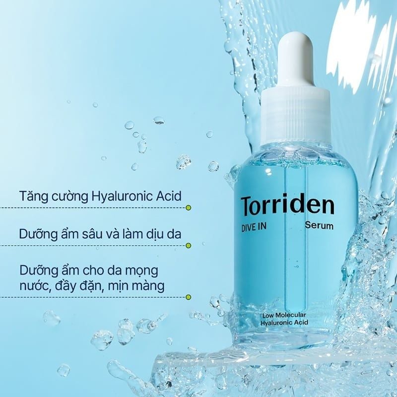 (TEST) Serum Torriden Thuần Chay Cấp Ẩm, Làm Dịu Da Torriden Dive-In Low Molecular Hyaluronic Acid Serum 50ml