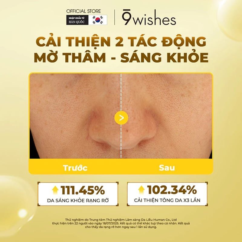 Serum 9 Wishes Hỗ Trợ Dưỡng Sáng Da Tangerine C Vitamin Ampule 30ml