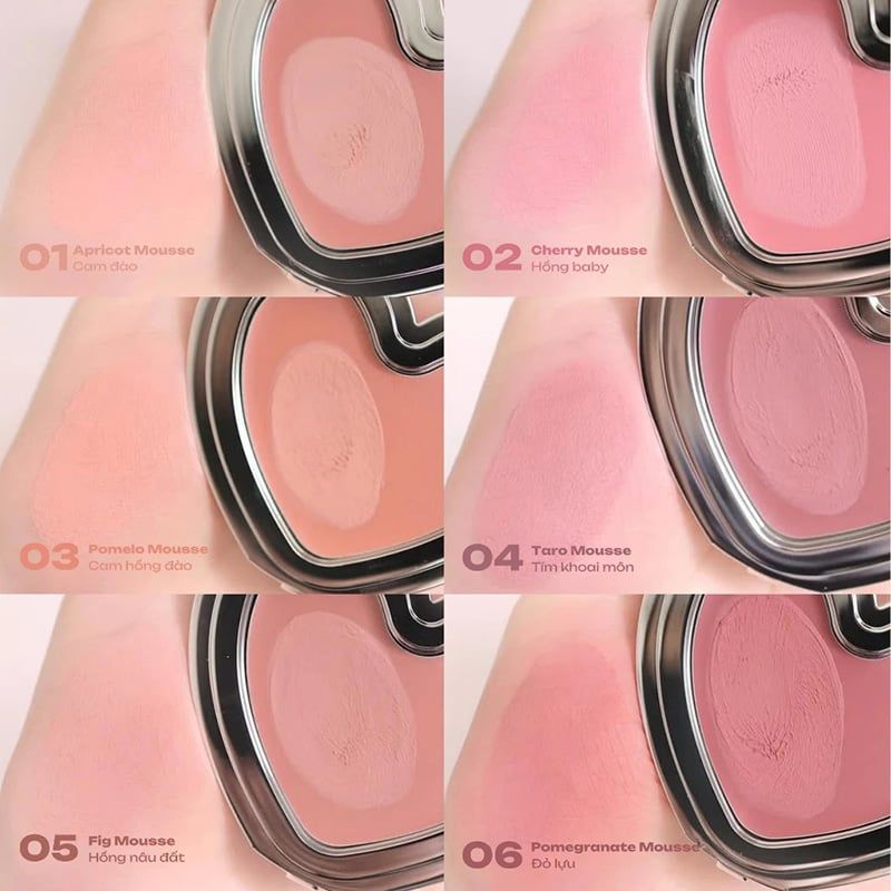 Má Hồng Kem Bùn Lilybyred Luv Beam Cheek Mousse 3.8g