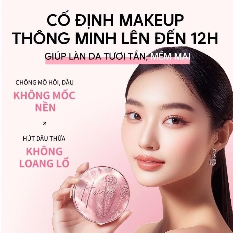 Phấn Nước Hexze Hỗ Trợ Chống Nắng Kèm Phấn Phủ 2in1 Long Lasting Sunscreen Double Cushion Foundation Natural SPF25 Pa+++ 13g + 6.5g