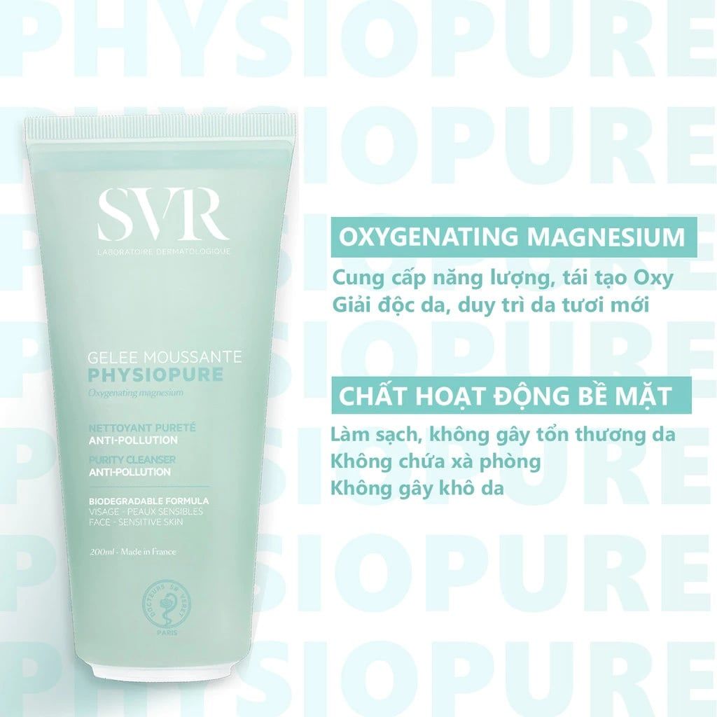 Serum SVR Tinh Chất Ngăn Ngừa Lão Hóa, Dưỡng Da Mềm Mịn [A] Ampoule Lift 30ml + Sữa Rửa Mặt SVR Physiopure Gelée Moussante 200ml