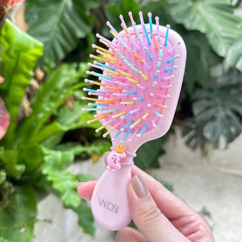 Lược Chải Gỡ Rối Vacosi Bỏ Túi, Kèm Thun Xinh Cột Tóc Pocket Comb Set