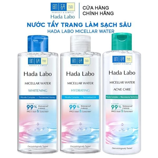  Nước Tẩy Trang Làm Sạch Sâu, Dưỡng Ẩm & Hỗ Trợ Dưỡng Trắng Hada Labo Micellar Water 