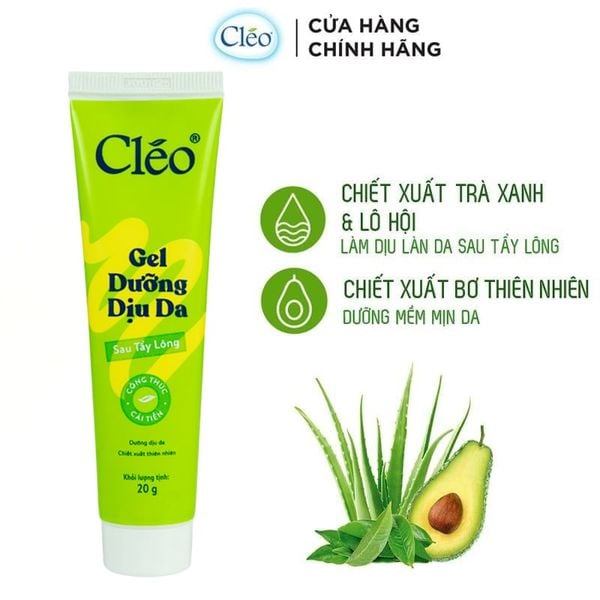 Gel Dưỡng Ẩm, Làm Dịu Da Sau Tẩy Lông CLEO Post Depilatory Soothing Gel 50g 