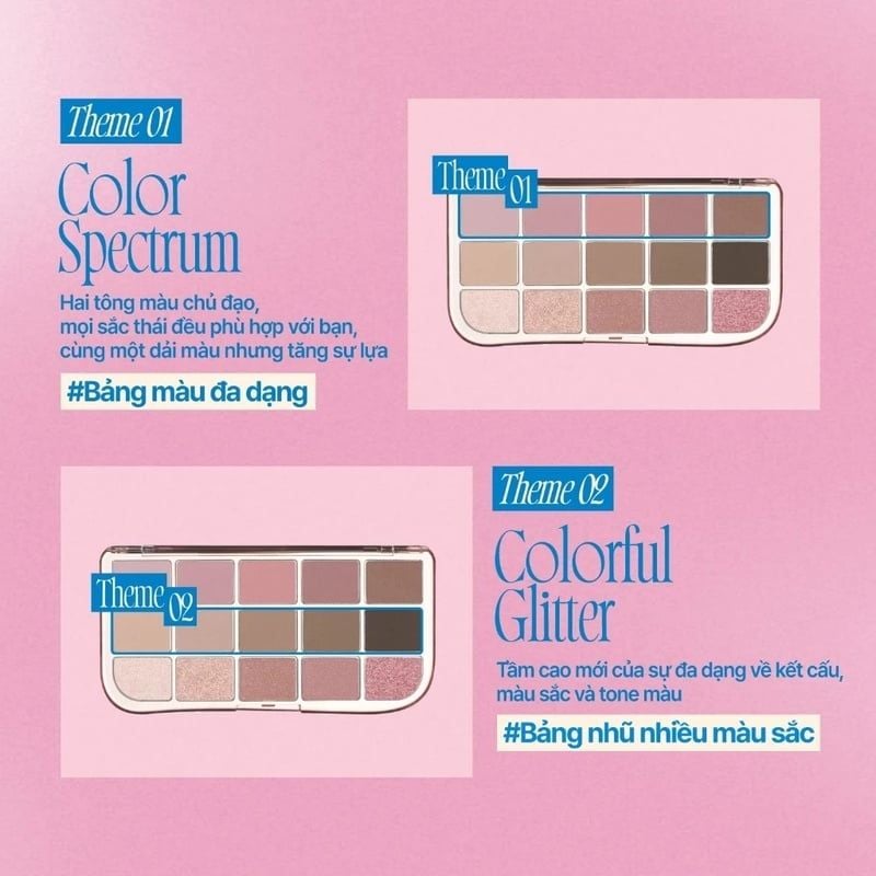 Bảng Phấn Mắt 15 Ô Fwee More Mood Eyeshadow Palette 12g