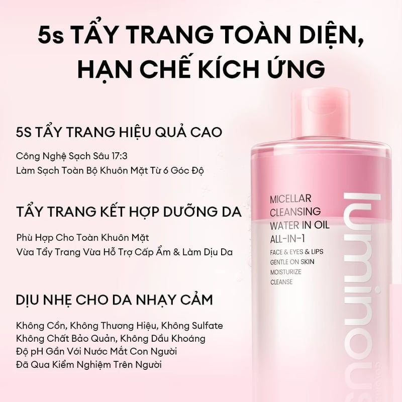 Nước Tẩy Trang 2 Lớp Colorkey Luminous Micellar Cleansing Water In Oil All-In-1