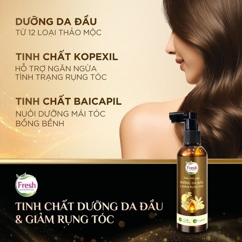 Tinh Chất Fresh Thảo Mộc Dưỡng Sinh Giúp Dưỡng Da Đầu & Hỗ Trợ Giảm Rụng Tóc 100ml