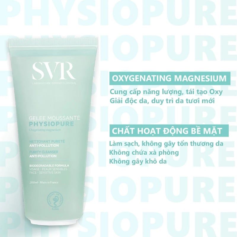 Serum SVR Hỗ Trợ Dưỡng Sáng Da [C] Ampoule Anti-Ox 30ml + Sữa Rửa Mặt SVR Physiopure Gelée Moussante 200ml