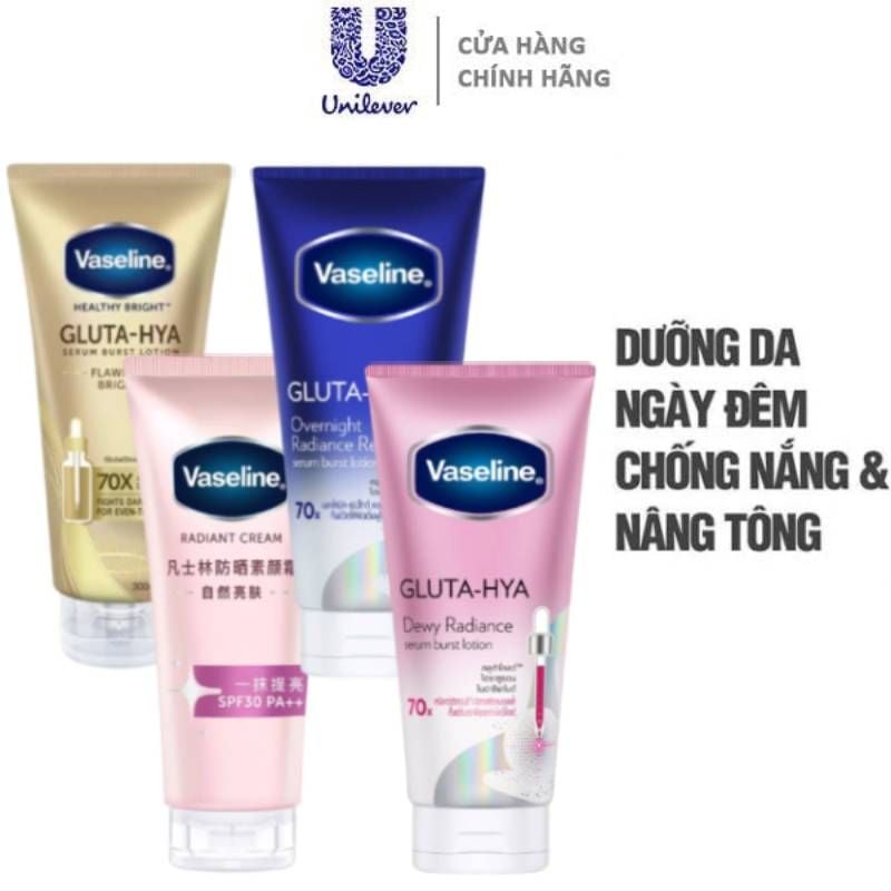 Tinh Chất Dưỡng Thể Body Vaseline Chống Nắng & Hỗ Trợ Dưỡng Sáng Da Toàn Thân Healthy Bright