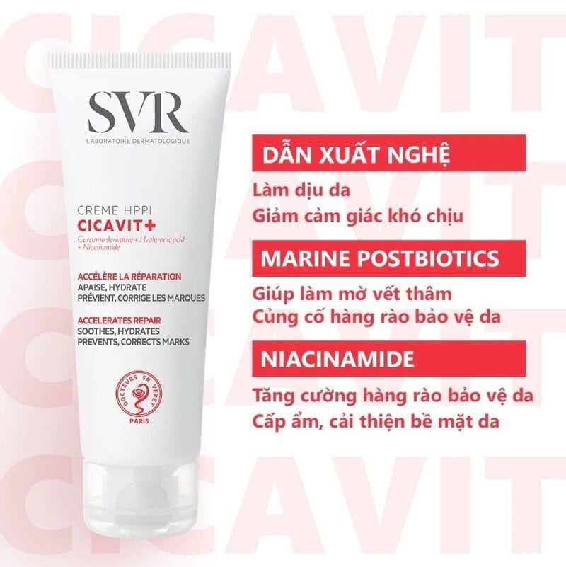 Kem Dưỡng SVR Làm Dịu, Hỗ Trợ Phục Hồi, Mờ Thâm Cicavit+ Creme HPPI 40ml