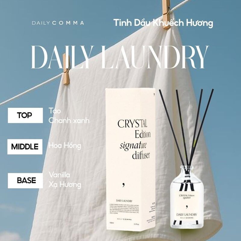 Tinh Dầu, Chế Phẩm Thơm Phòng Daily Comma Crystal Edition Signature Diffuser 100ml