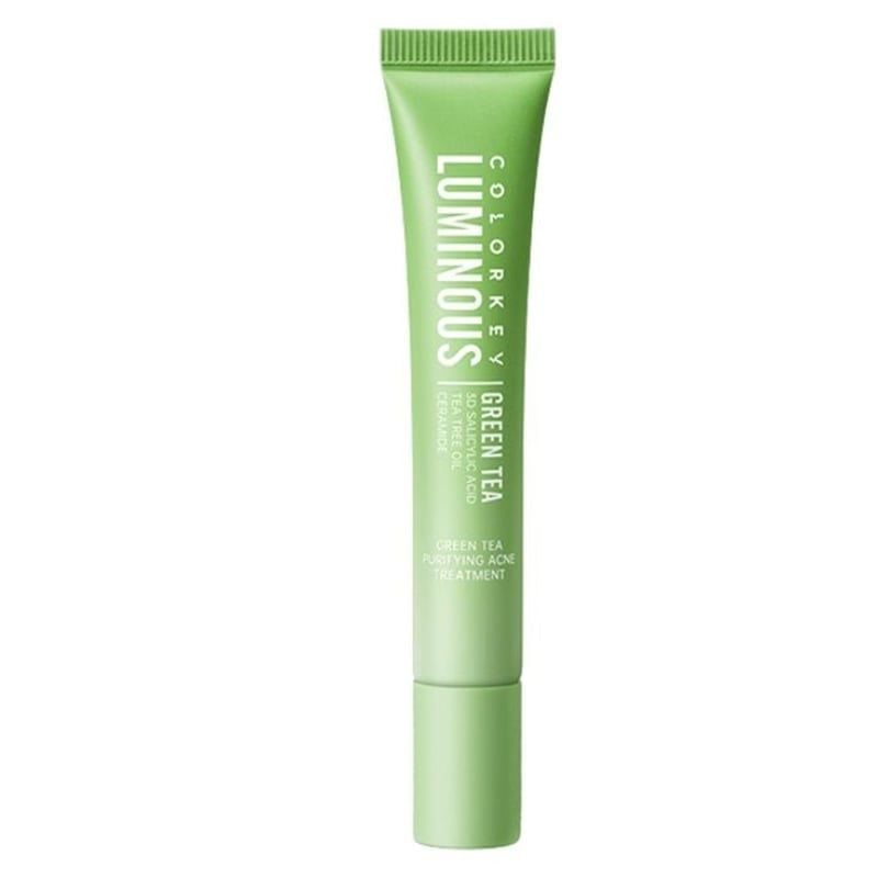 Kem Hỗ Trợ Giảm Mụn Colorkey Trà Xanh Luminous Green Tea Purifying Acne Treatment 20g