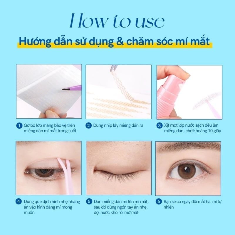 Miếng Dán Kích Mí Lưới Mlen Diary Invisible Eyelid Tape