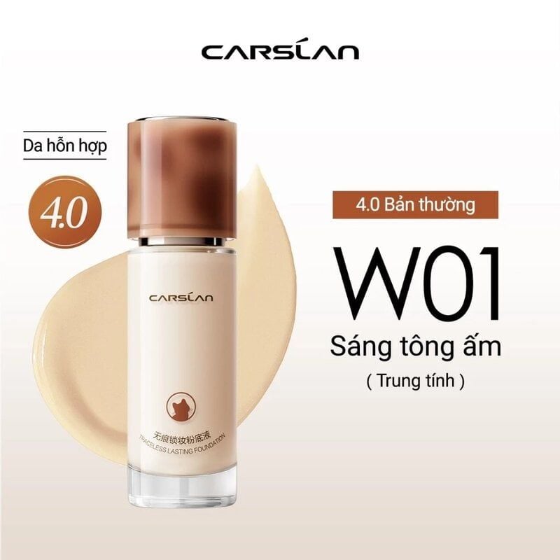 Kem Nền Carslan Dưỡng Ẩm, Kiềm Dầu Lâu Trôi Lasting Foundation 4.0 30g