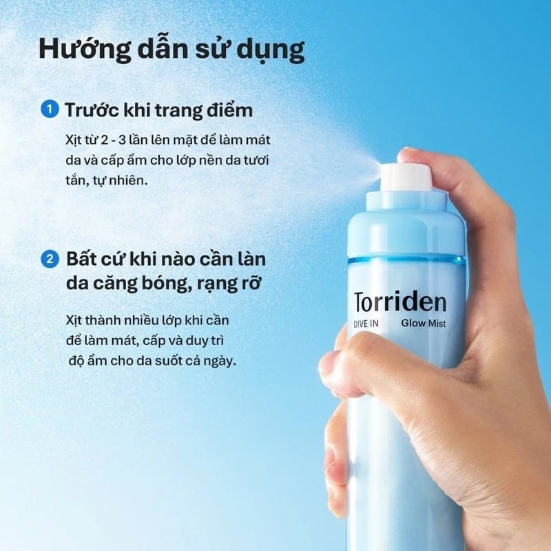 Xịt Dưỡng Căng Bóng Da Torriden Dive In Glow Mist 120ml
