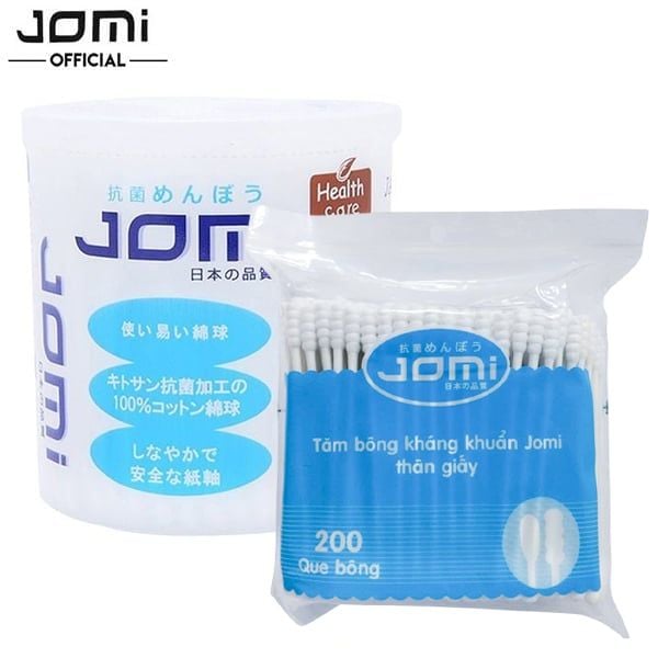 Tăm Bông Thân Giấy Jomi Kháng Khuẩn Dành Cho Người Lớn