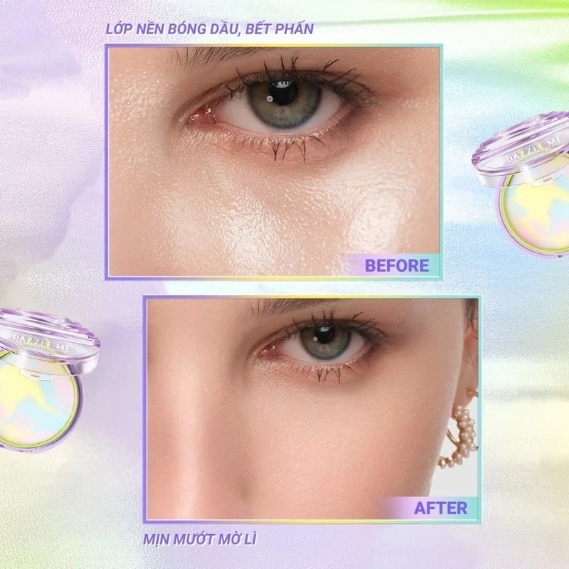 Phấn Phủ Kiềm Dầu Không Màu DAZZLE ME Better Than Filter HD Invisible Powder 5g
