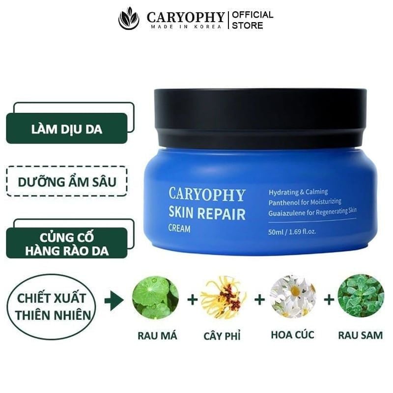 Kem Dưỡng Caryophy Cấp Ẩm, Cải Thiện Làn Da Cho Da Nhạy Cảm Skin Repair Cream 50ml