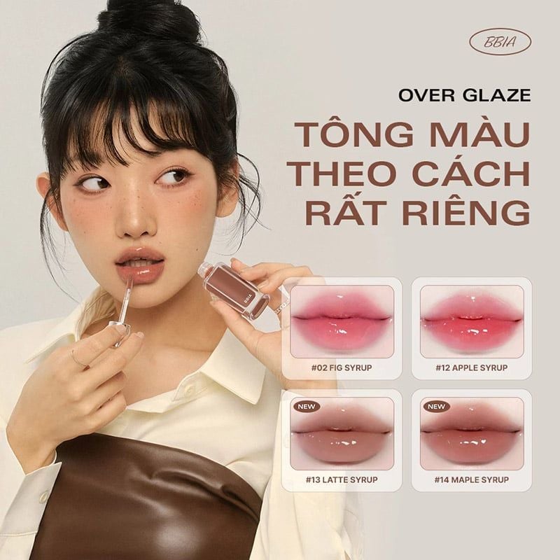 Son Bóng Bbia Căng Bóng, Ẩm Mịn Over Glaze 4.5g