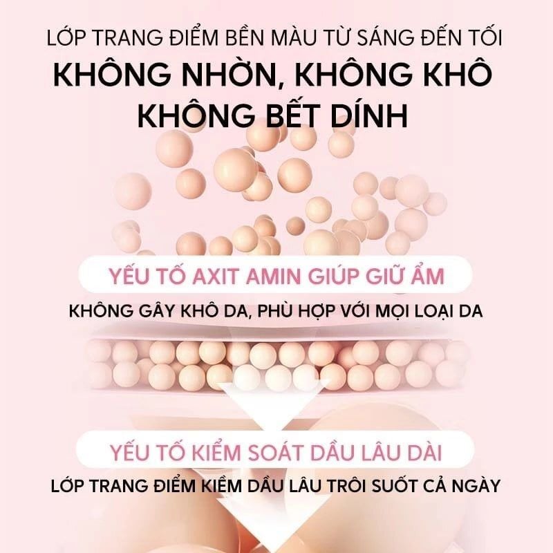 Phấn Nước Hexze Hỗ Trợ Chống Nắng Kèm Phấn Phủ 2in1 Long Lasting Sunscreen Double Cushion Foundation Natural SPF25 Pa+++ 13g + 6.5g