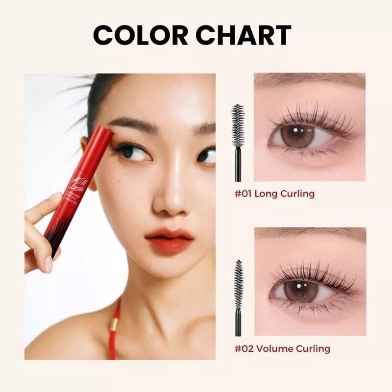 Mascara Giúp Mi Cong, Dài, Dày Tự Nhiên Clio Kill Lash Superproof Mascara 01 Long Curling 7g
