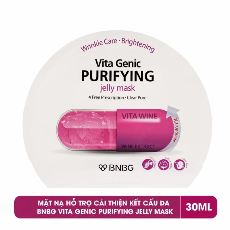 Mặt Nạ Miếng BNBG Dưỡng Ẩm, Hỗ Trợ Dưỡng Trắng, Cải Thiện Làn Da Hàn Quốc Vita Genic Jelly Mask