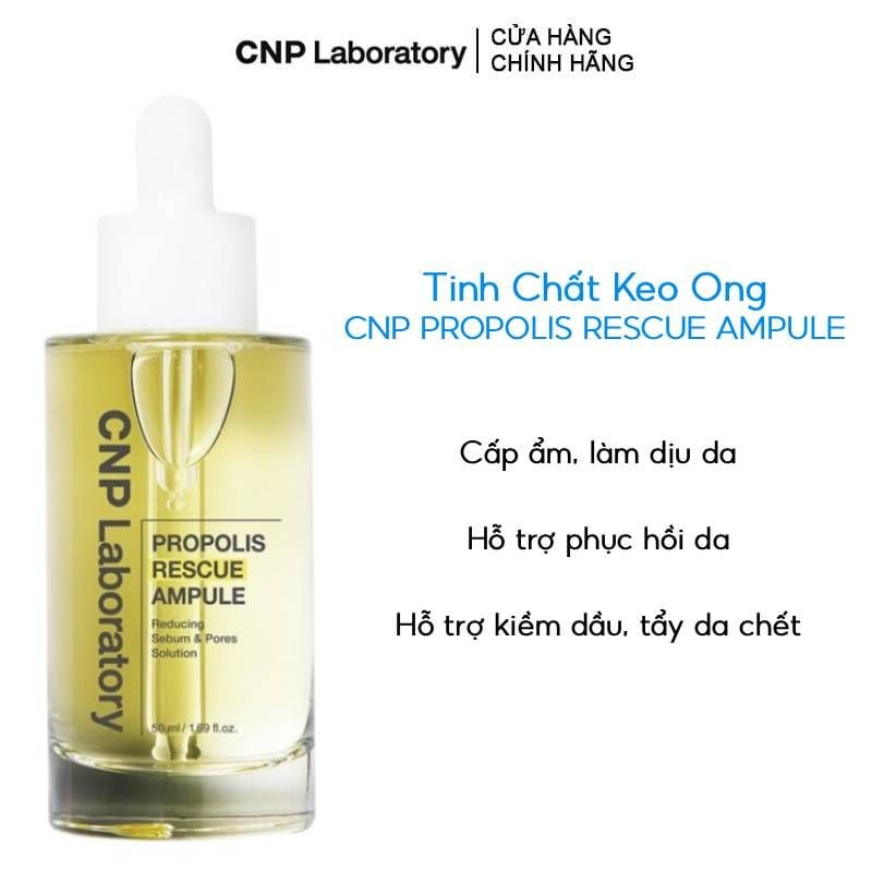 Tinh Chất Keo Ong Cấp Ẩm Làm Dịu Da CNP Propolis Rescue Ampule 50ml