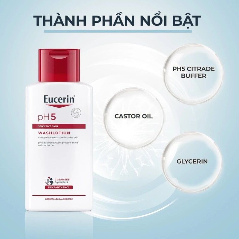 Sữa Tắm Cho Da Nhạy Cảm Eucerin pH5 Sensitive Skin Washlotion