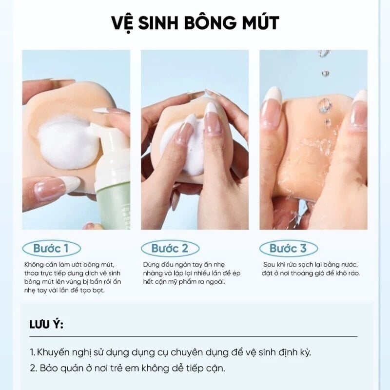 Bộ Cọ Tán Nền & Bông Mút Amortals Tiên Cá Đầu Vát, Che Phủ Tự Nhiên Fish Tail Slim Arc Foundation Brush