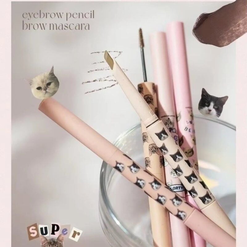 Chì Kẻ Mày 2 Đầu FLORTTE I Am Super Beauty Eyebrow Pencil & Brow Mascara