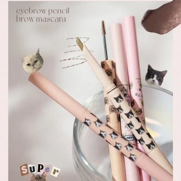  Chì Kẻ Mày 2 Đầu FLORTTE I Am Super Beauty Eyebrow Pencil & Brow Mascara 