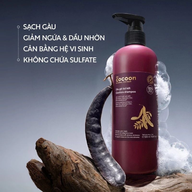 Dầu Gội Bồ Kết Cocoon Gleditsia Shampoo