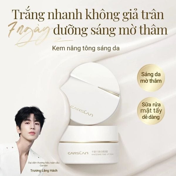  Kem Nâng Tông Hỗ Trợ Dưỡng Sáng Da Carslan Whitening Tone-Up Cream 50g 