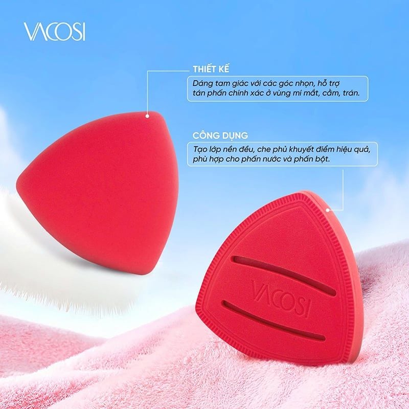 Bông Mút Vacosi Tán Nền Đệm Khí Air-Fit Makeup Sponge