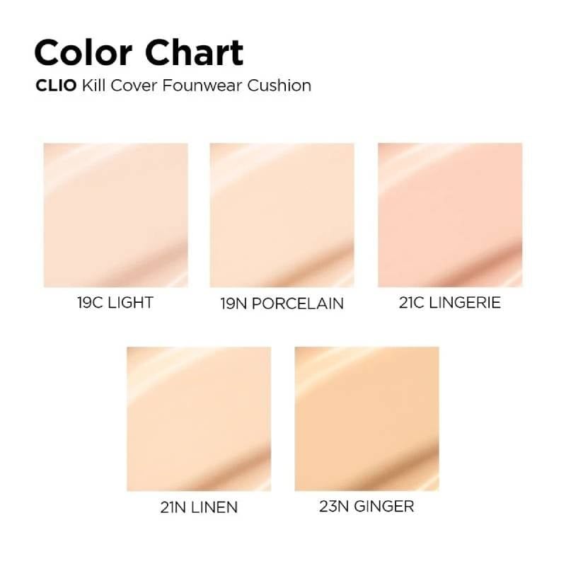 Phấn Nước Trang Điểm Clio Kill Cover Founwear Cushion SPF 40 PA++ 15g (Kèm lõi)