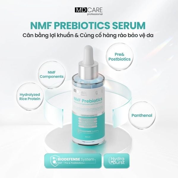  Serum MD CARE Professional Cân Bằng Lợi Khuẩn & Hỗ Trợ Phục Hồi Da NMF Prebiotics Serum Refined Improvement Formula 
