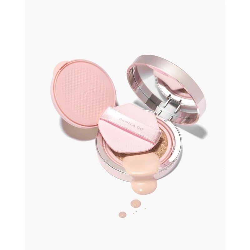 Phấn Nước Mỏng Mịn Căng Bóng Banila Co Essence Skin Pink Cushion SPF50+ PA+++ 12g