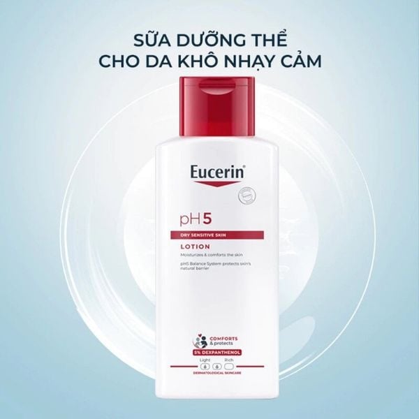  Sữa Dưỡng Thể Cho Da Khô Nhạy Cảm Eucerin pH5 Dry Sensitive Skin Lotion 250ml 