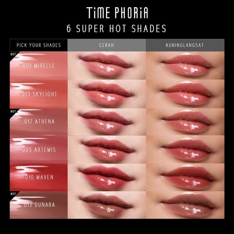 Son Bóng Time Phoria Hiệu Ứng 3D Căng Mọng Nhẹ Môi Lunara Frost 3D Lip Gloss 4ml