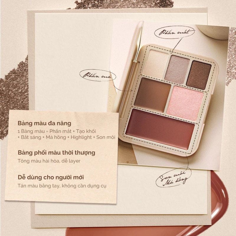 Bảng Phấn Mắt Má Môi Đa Năng Joocyee Lookbook Palette 13.5g