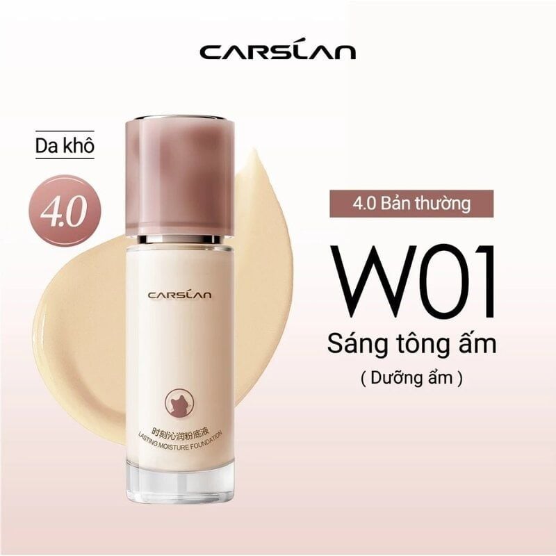 Kem Nền Carslan Dưỡng Ẩm, Kiềm Dầu Lâu Trôi Lasting Foundation 4.0 30g