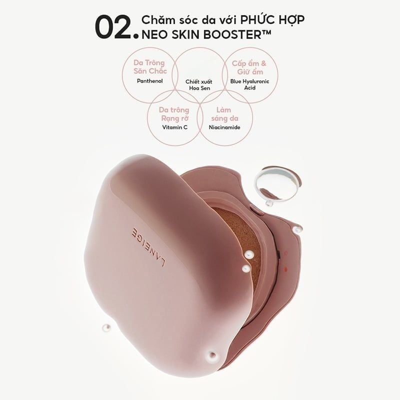 [Set 2 Lõi] Phấn Nước Dưỡng Ẩm Cho Lớp Nền Căng Bóng Laneige Neo Cushion Glow SPF 46 PA++