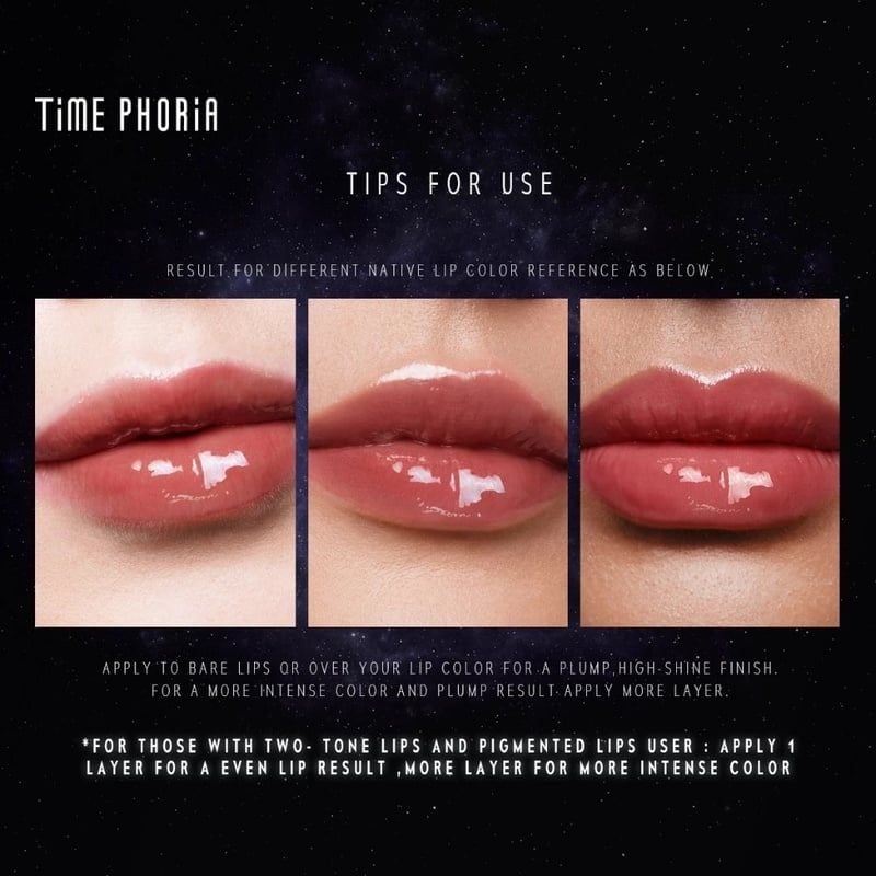 Son Bóng Time Phoria Hiệu Ứng 3D Căng Mọng Nhẹ Môi Lunara Frost 3D Lip Gloss 4ml