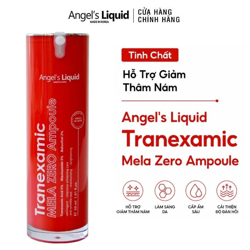 Tinh Chất Angel's Liquid Hỗ Trợ Giảm Thâm Nám Tranexamic Mela Zero Ampoule 30ml (Red Version)